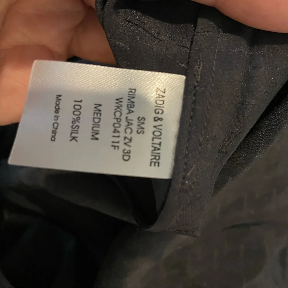 Zadig & Voltaire Rimba 3D asymmetrical dress. 100% Silk